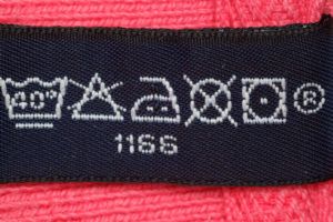 Clothes care label symbols